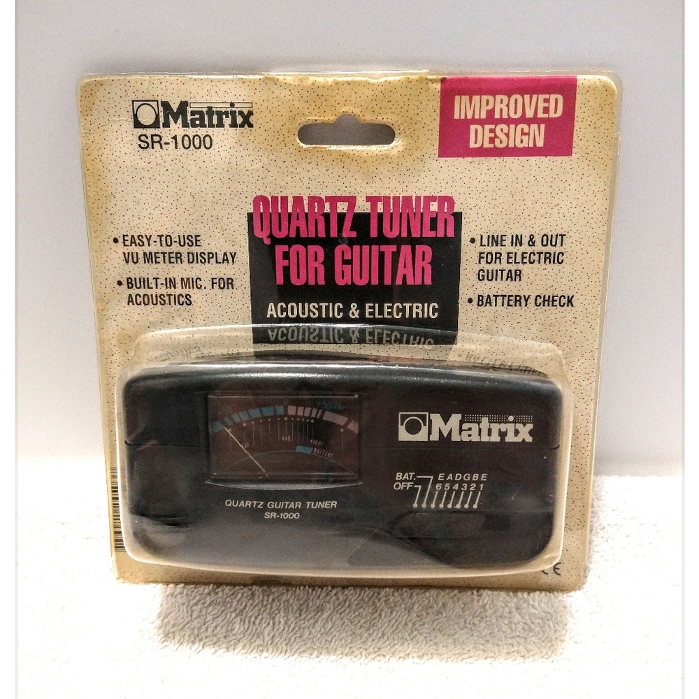 Matrix SR-1000 Quartz Guitar Tuner - for Acoustic and Electric Guitars